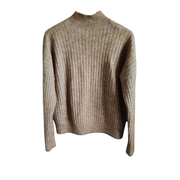 H&M Mohair Blend Sweater Tan Women's Size 10 - Picture 3 of 5